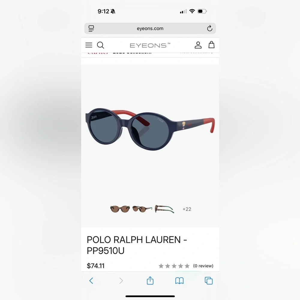 NIB - Kids Polo Ralph Lauren Sunglasses Model PP9510U
